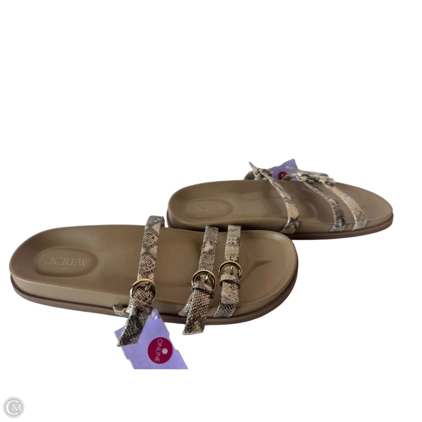 Sandals Flats By J. Crew In Brown & Cream, Size: 8
