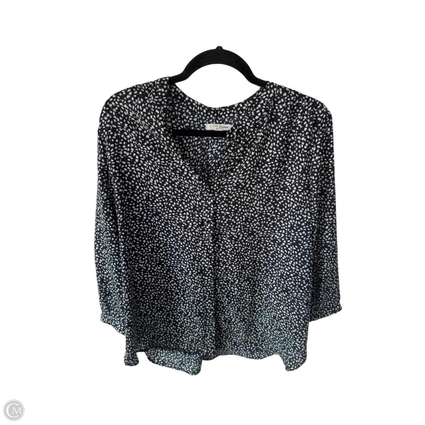 Top 3/4 Sleeve By Jachs Girlfirend In Blue & White, Size: L