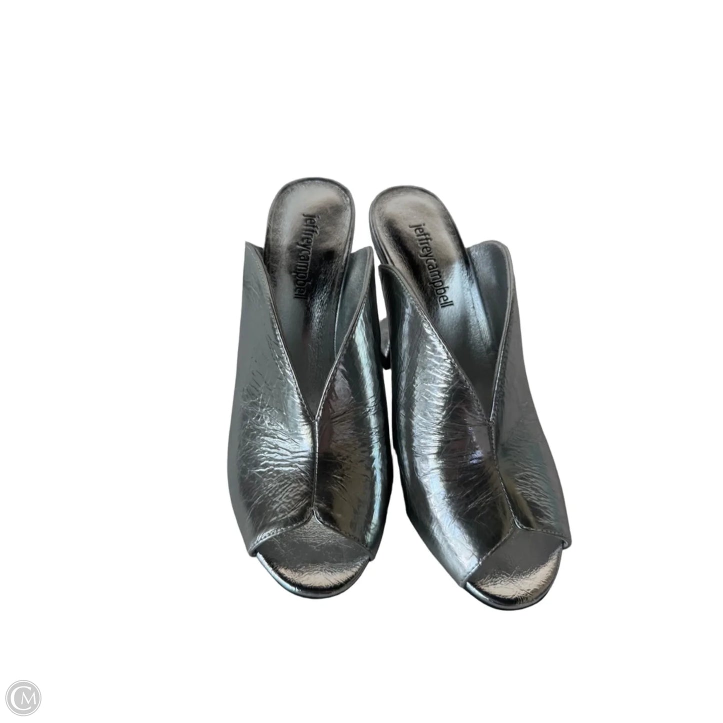 Shoes Heels Block By Jeffrey Campbell In Silver, Size: 6.5