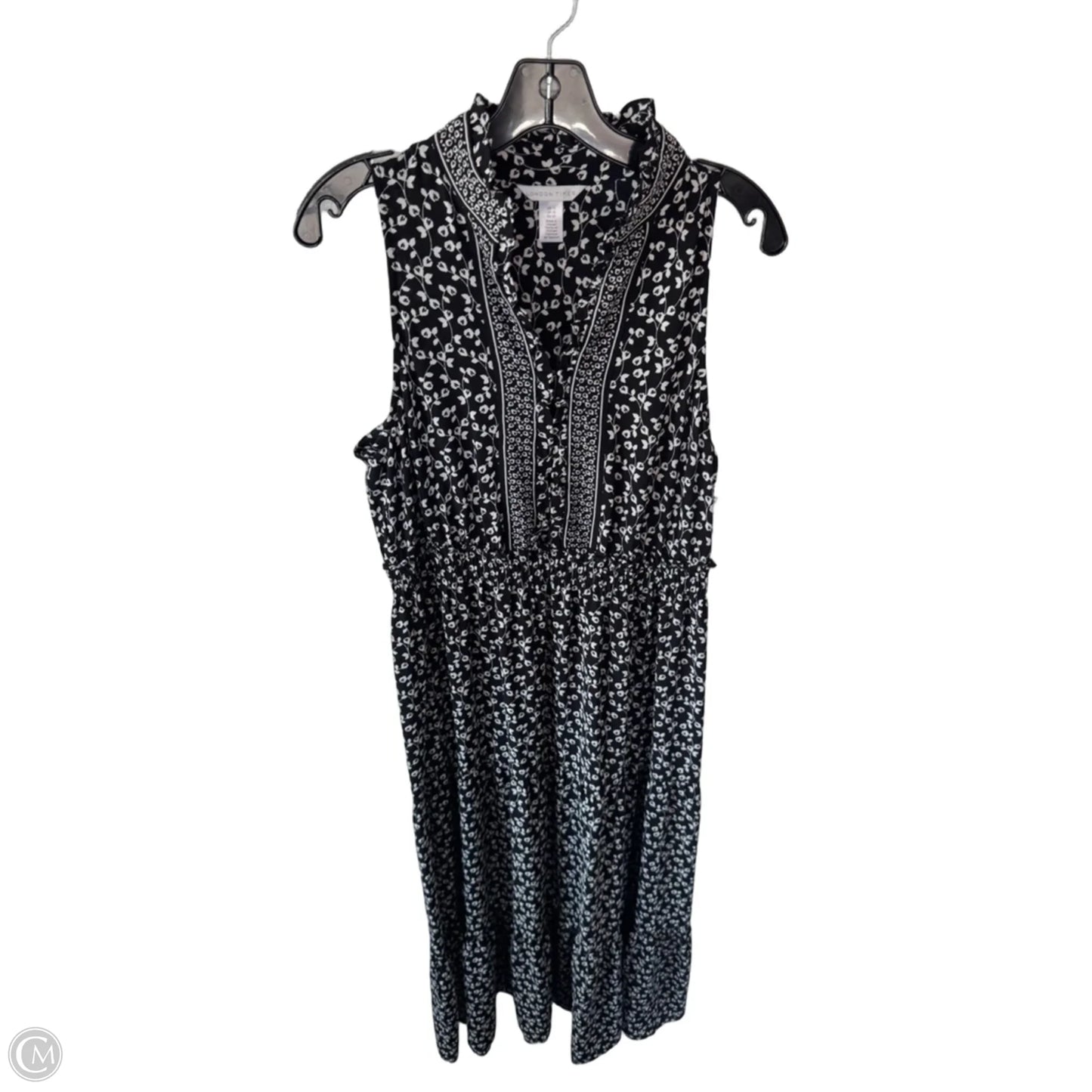 Dress Casual Maxi By London Times In Black & White, Size: L