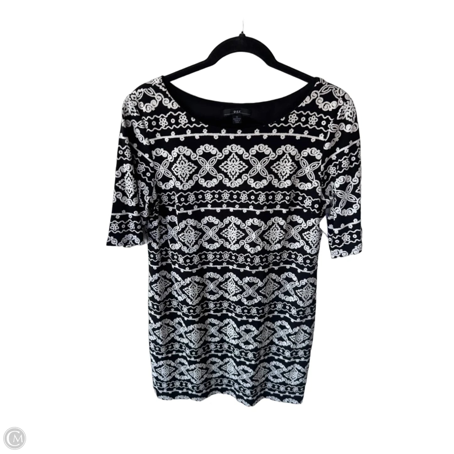 Dress Casual Short By R And K Originals In Black & White, Size: L