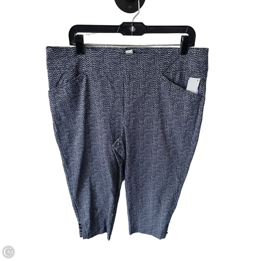 Capris By Chicos In Blue & White, Size: 16