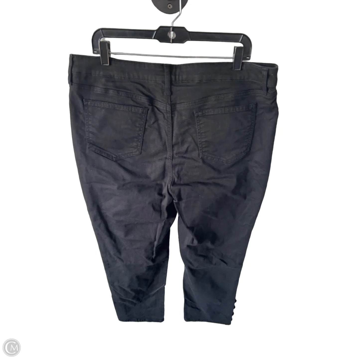 Jeans Straight By Chicos In Black Denim, Size: 16