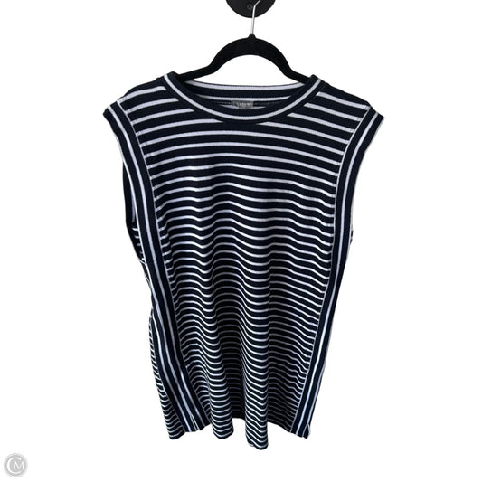 Dress Sweater By Talbots In Blue & White, Size: Xl