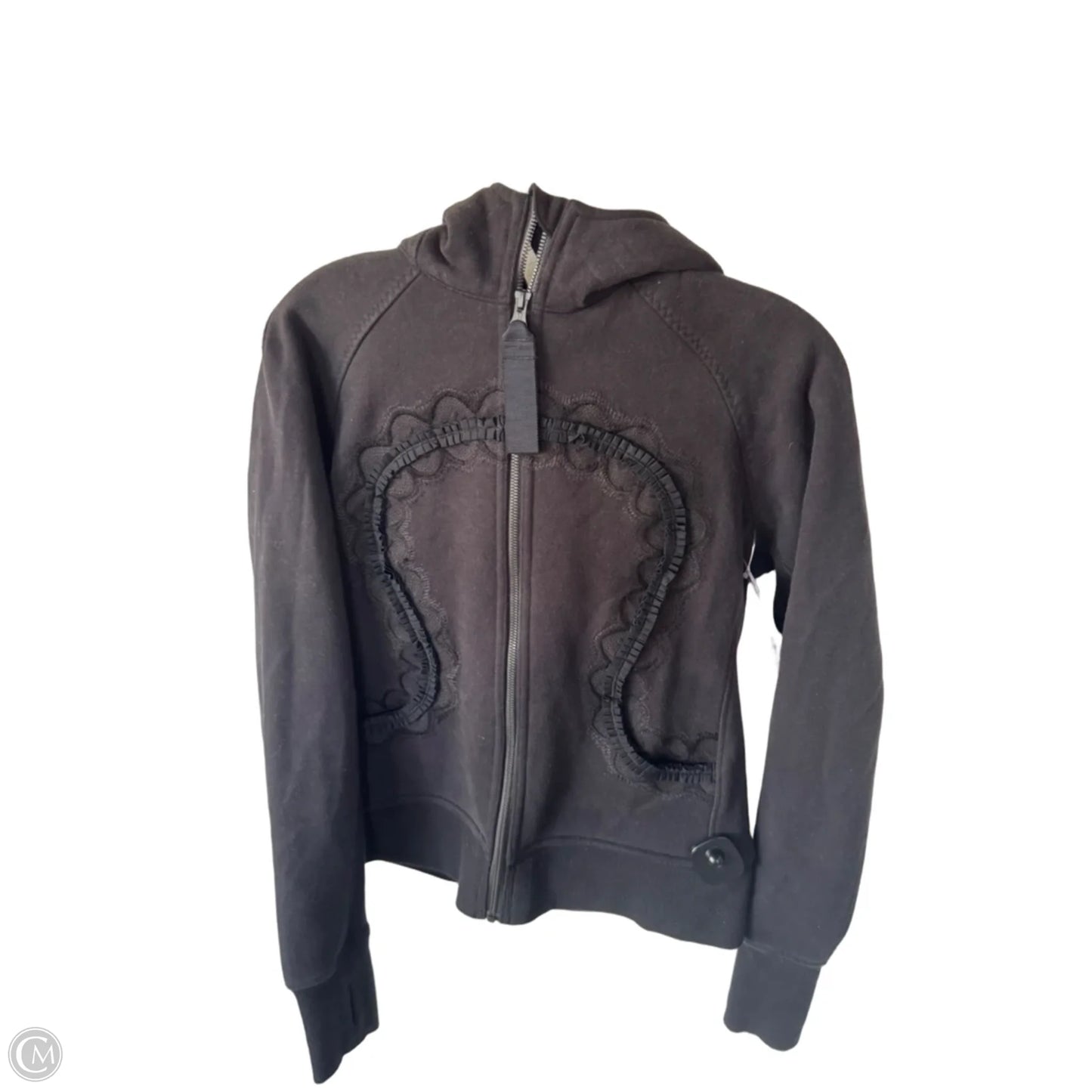 Athletic Sweatshirt Hoodie By Lululemon In Black, Size: L