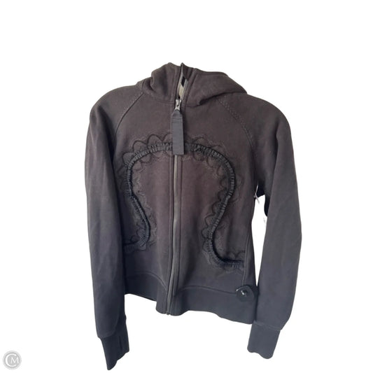 Athletic Sweatshirt Hoodie By Lululemon In Black, Size: L