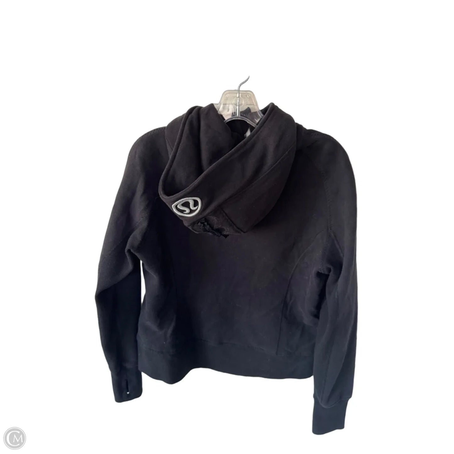 Athletic Sweatshirt Hoodie By Lululemon In Black, Size: L