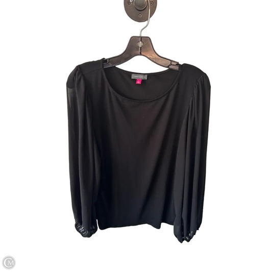 Top Long Sleeve By Vince Camuto In Black, Size: L