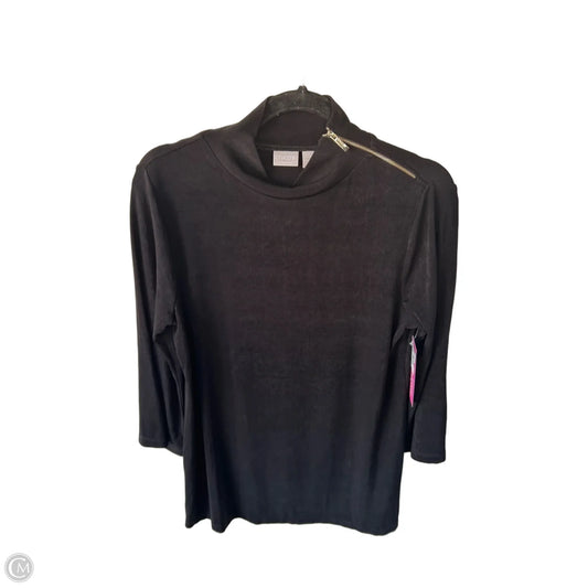 Top Long Sleeve By Chicos In Black, Size: M
