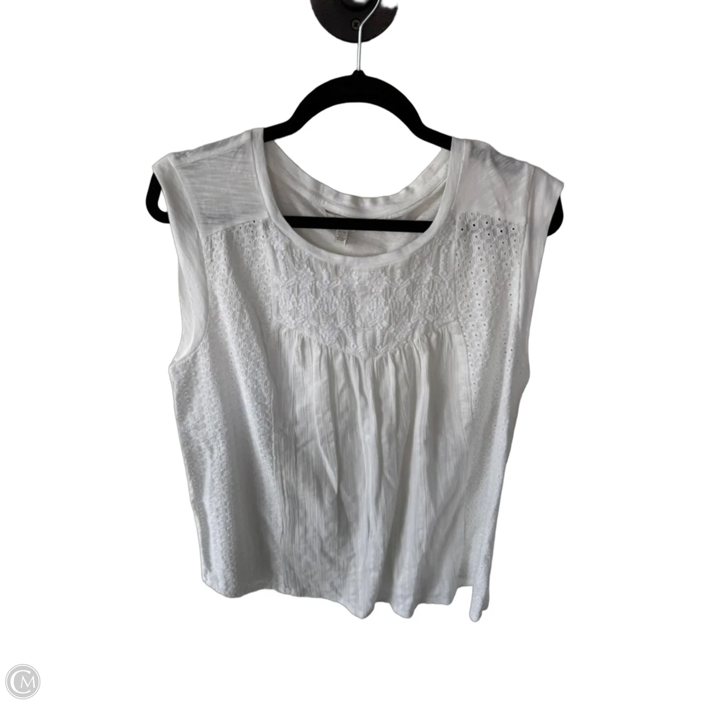 Top Sleeveless By Lucky Brand In White, Size: 1x