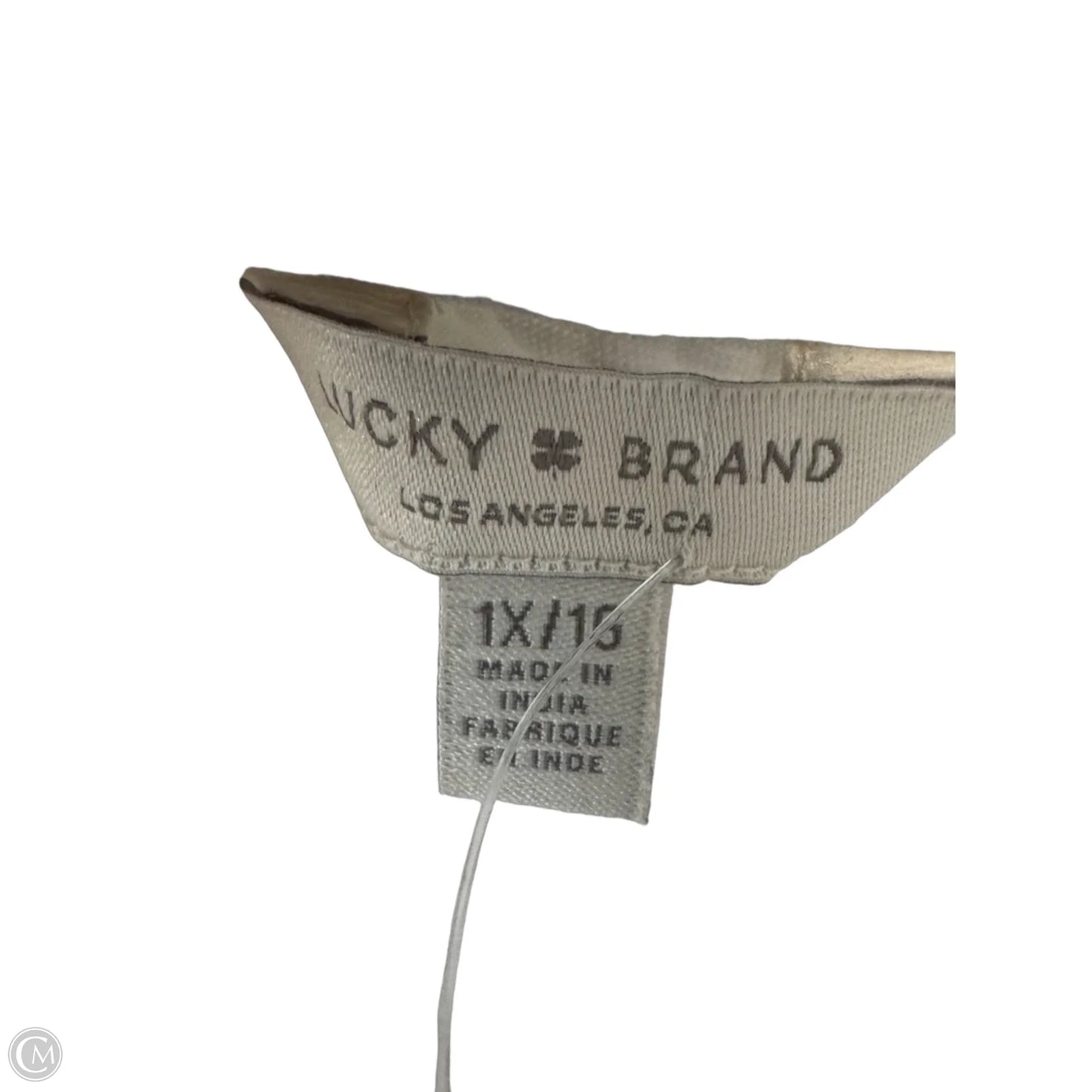 Top Sleeveless By Lucky Brand In White, Size: 1x