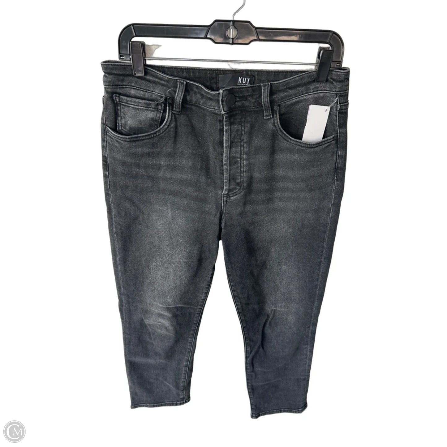 Jeans Straight By Kut In Black Denim, Size: 6