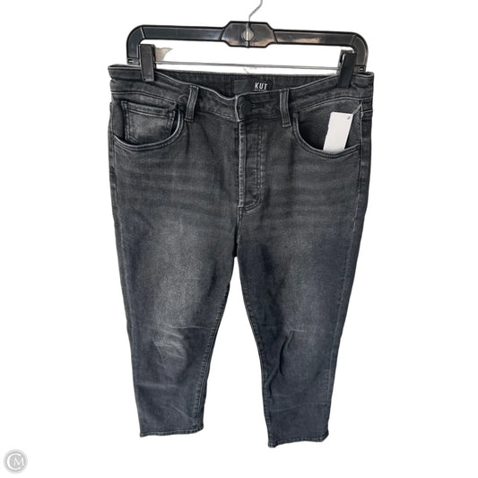 Jeans Straight By Kut In Black Denim, Size: 6