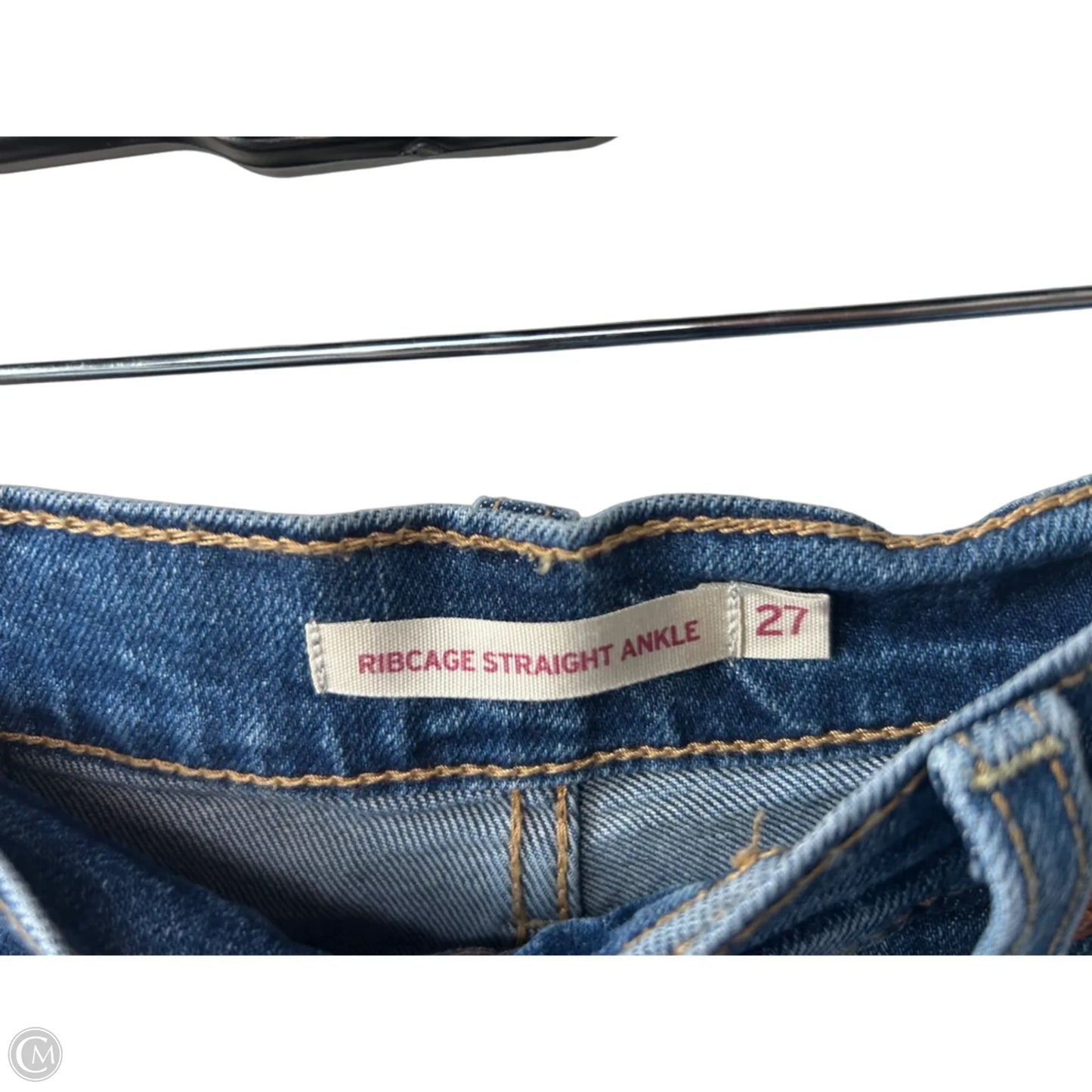 Jeans Straight By Levis In Black Denim, Size: 6