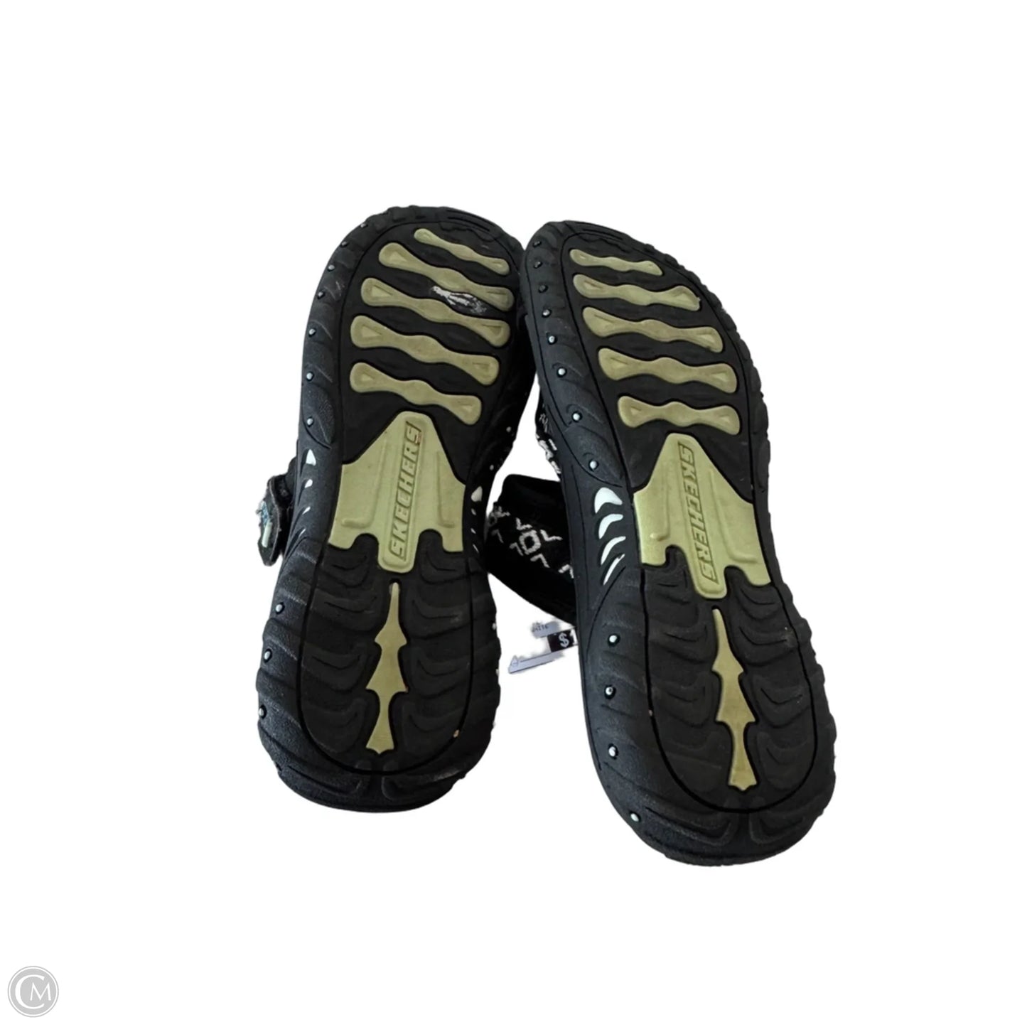 Sandals Flats By Skechers In Black & White, Size: 8