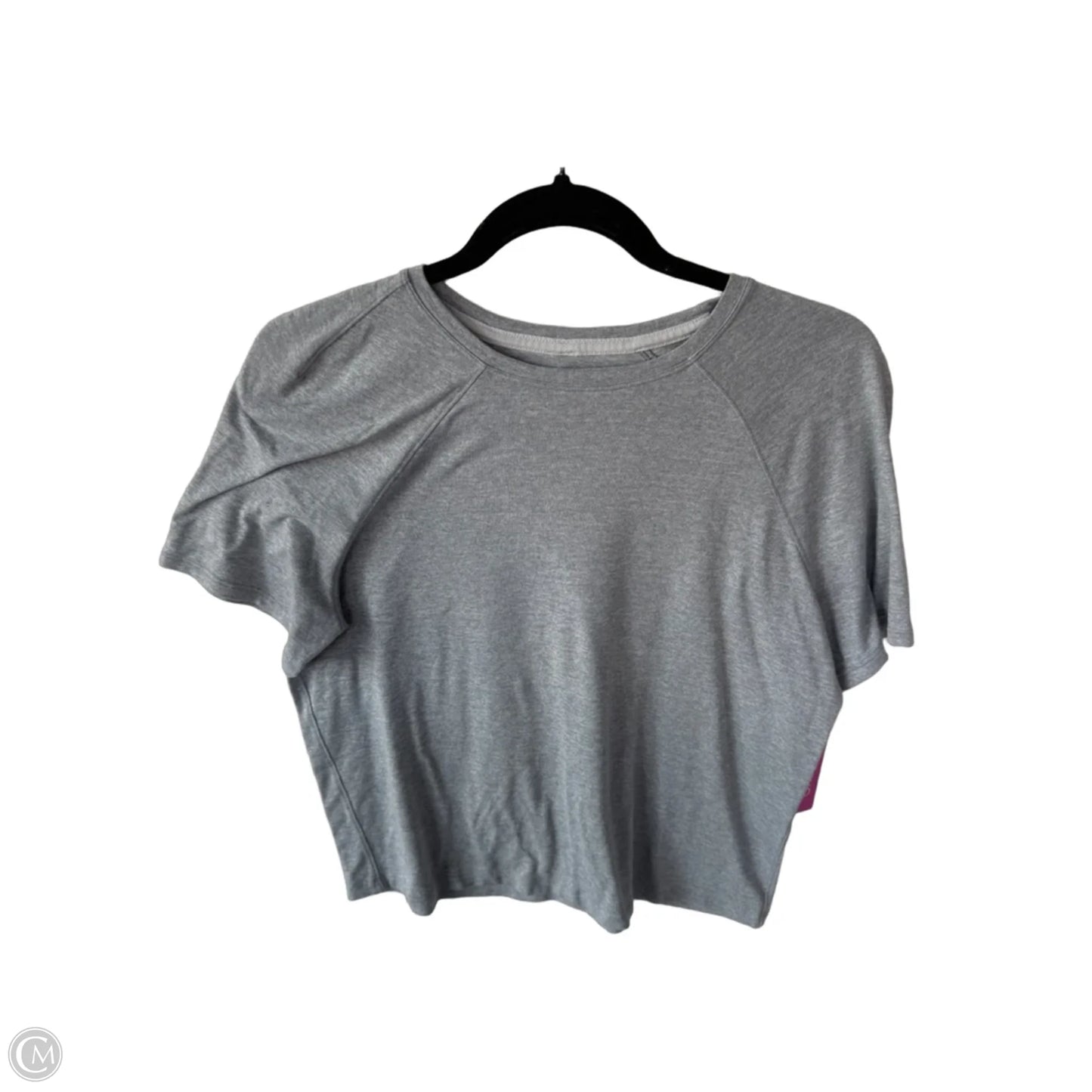 Athletic Top Short Sleeve By Lululemon In Grey, Size: S