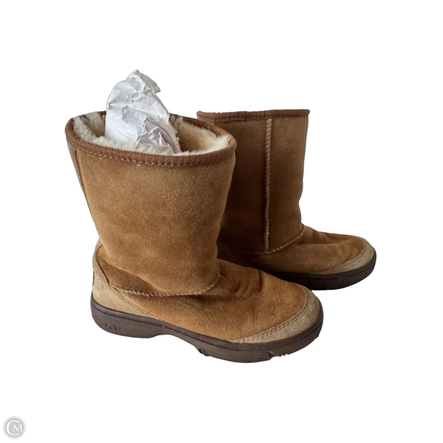 Boots Designer By Ugg In Brown, Size: 6