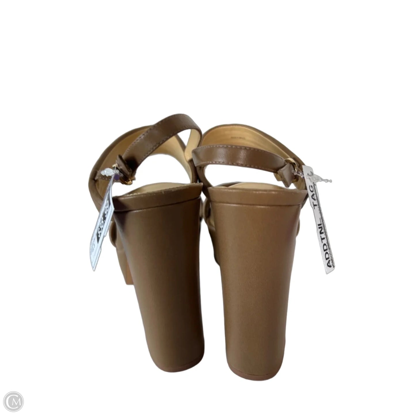 Sandals Heels Platform By Cma In Tan, Size: 9.5