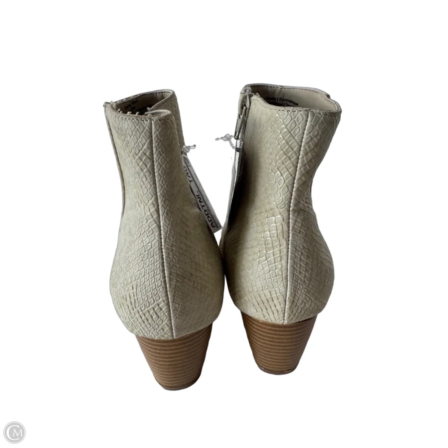 Boots Ankle Heels By Coconuts In Beige, Size: 8