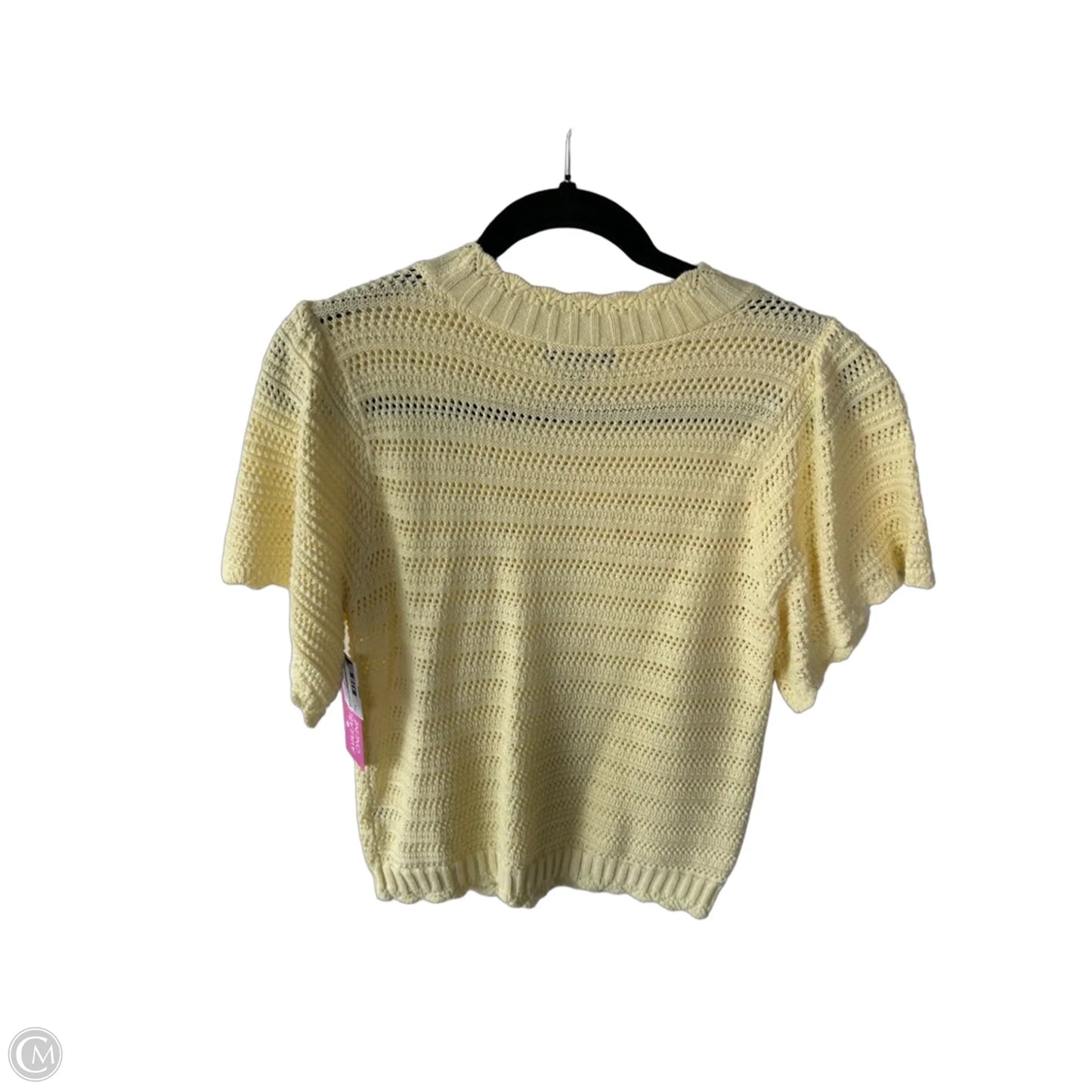 Sweater Short Sleeve By Democracy In Yellow, Size: S