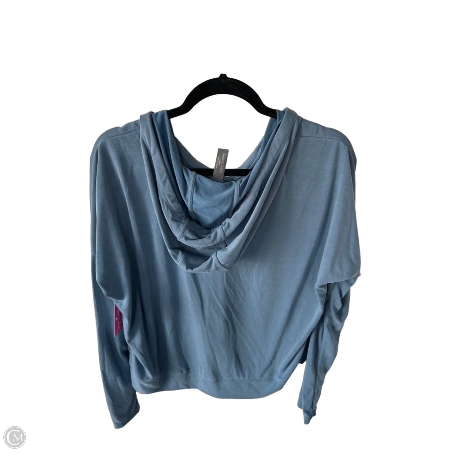 Athletic Top Long Sleeve Hoodie By Sweaty Betty In Blue, Size: L