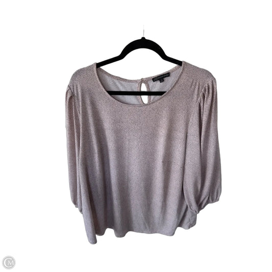 Top Long Sleeve By Adrianna Papell In Black & Pink, Size: 1x