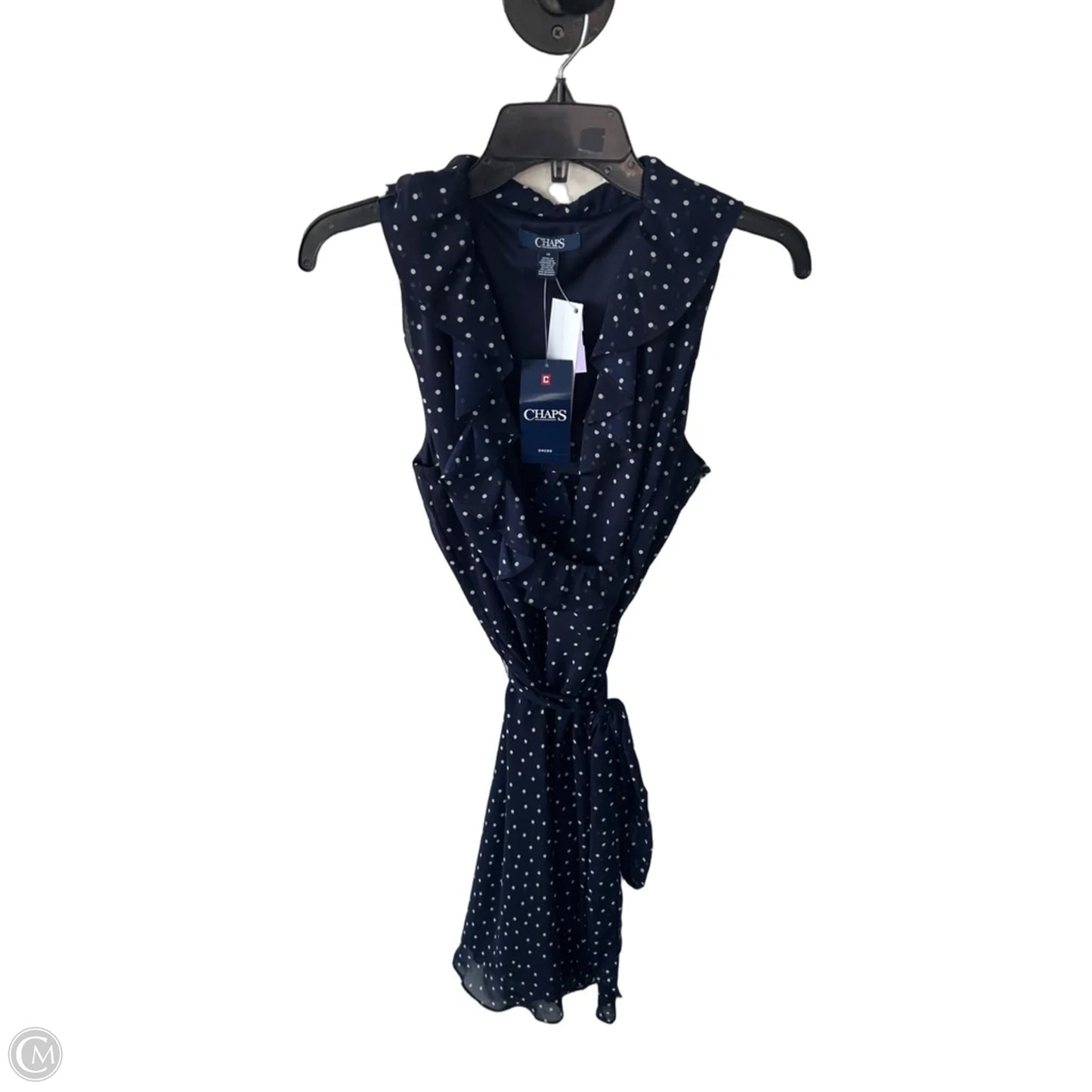 Dress Work By Chaps In Blue & White, Size: M