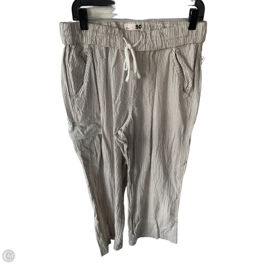 Pants Wide Leg By So In Tan & White, Size: 12