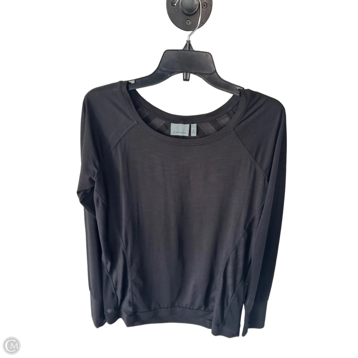 Athletic Top Long Sleeve Crewneck By Athleta In Black, Size: M