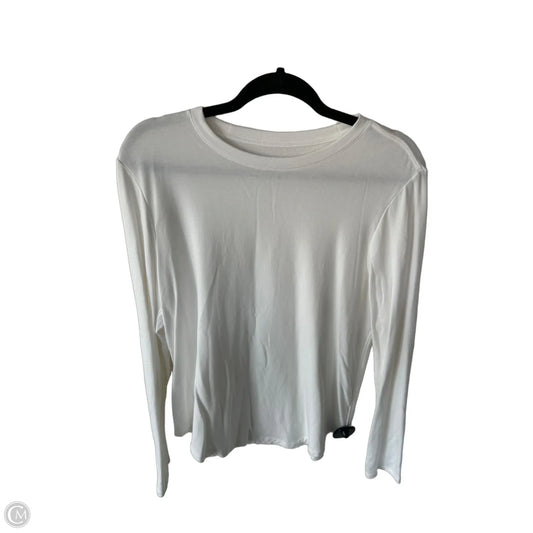 Athletic Top Long Sleeve Crewneck By Lululemon In White, Size: M
