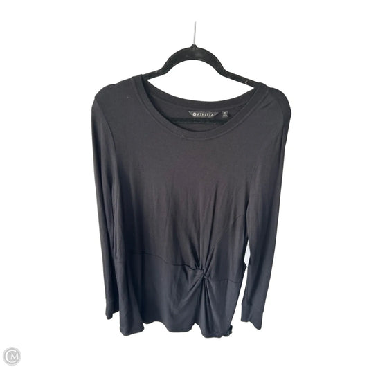 Athletic Top Long Sleeve Crewneck By Athleta In Black, Size: M