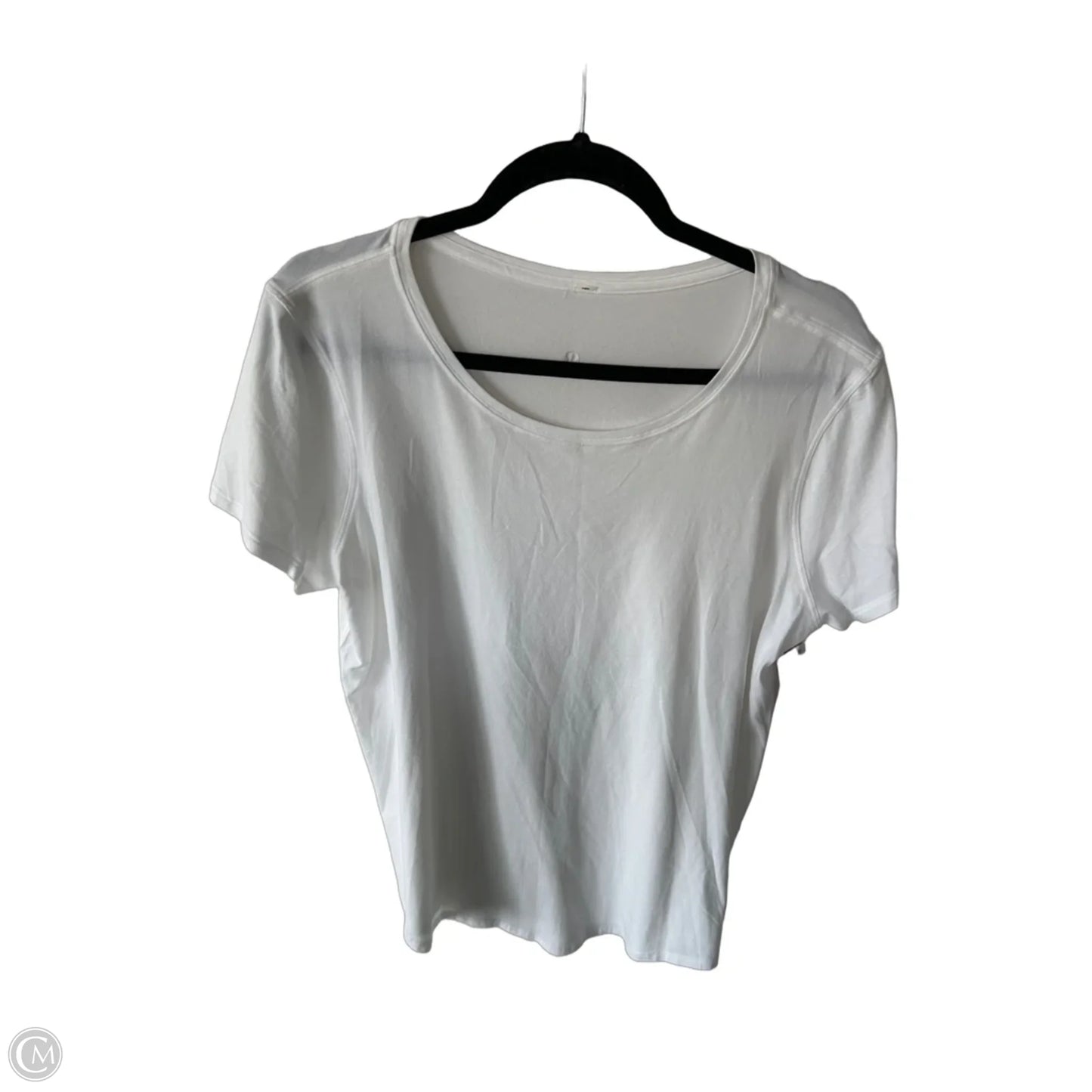 Athletic Top Short Sleeve By Lululemon In White, Size: M