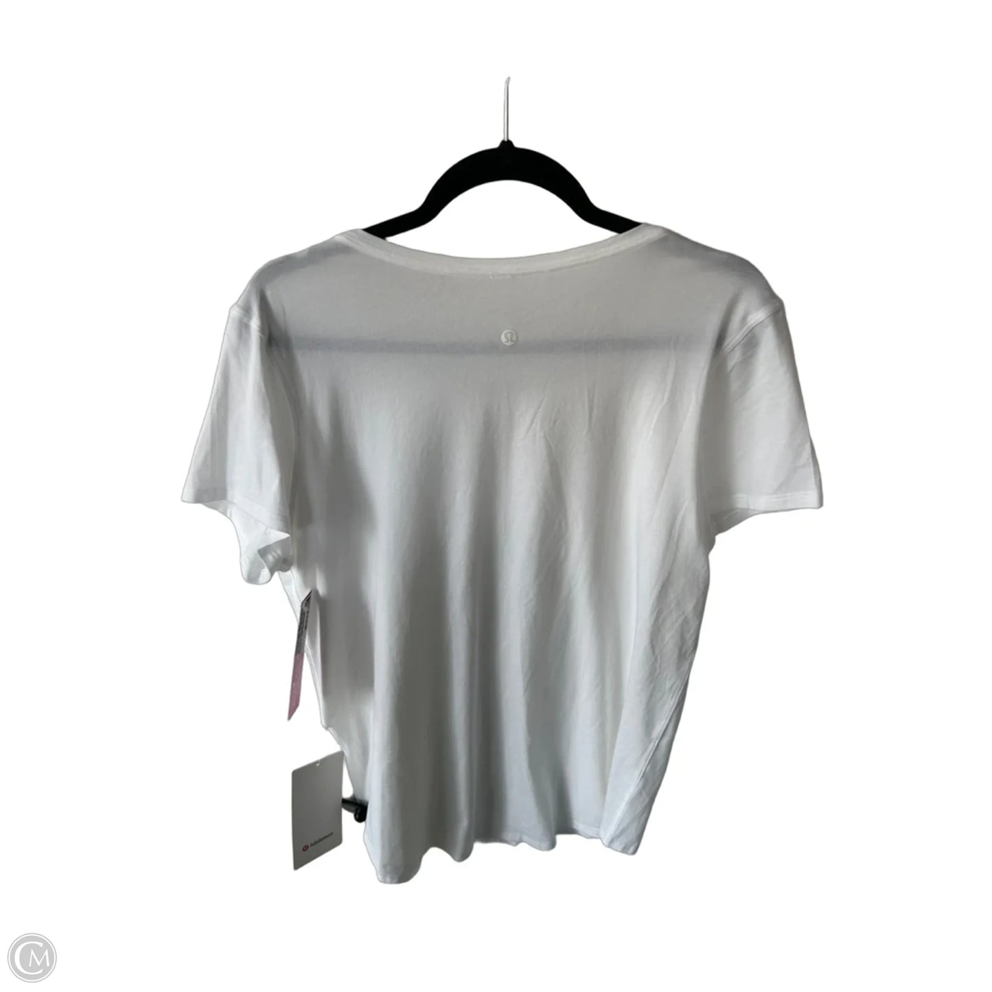 Athletic Top Short Sleeve By Lululemon In White, Size: M