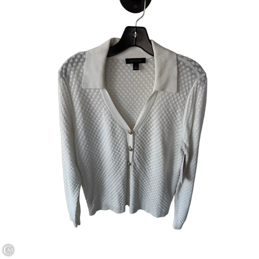 Sweater By Ann Taylor In White, Size: Xl