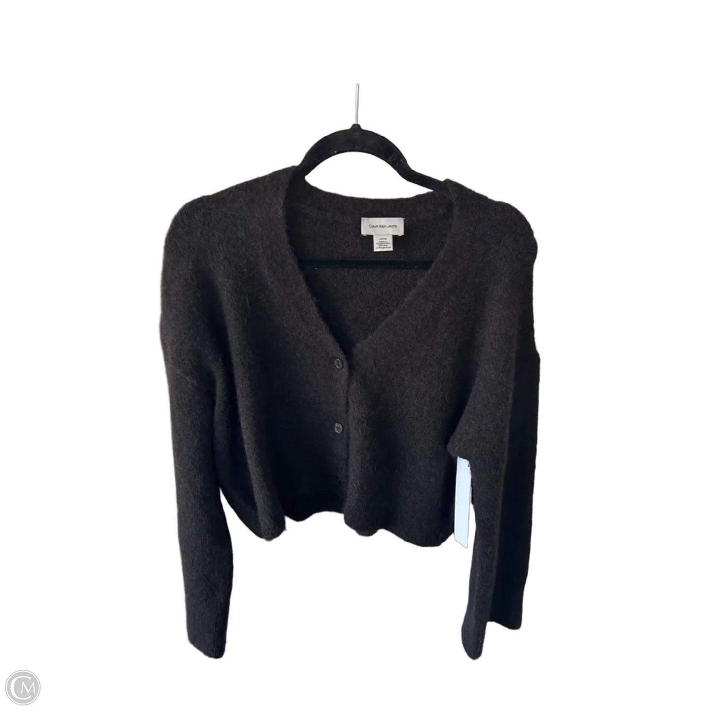 Sweater Cardigan By Calvin Klein In Brown, Size: S