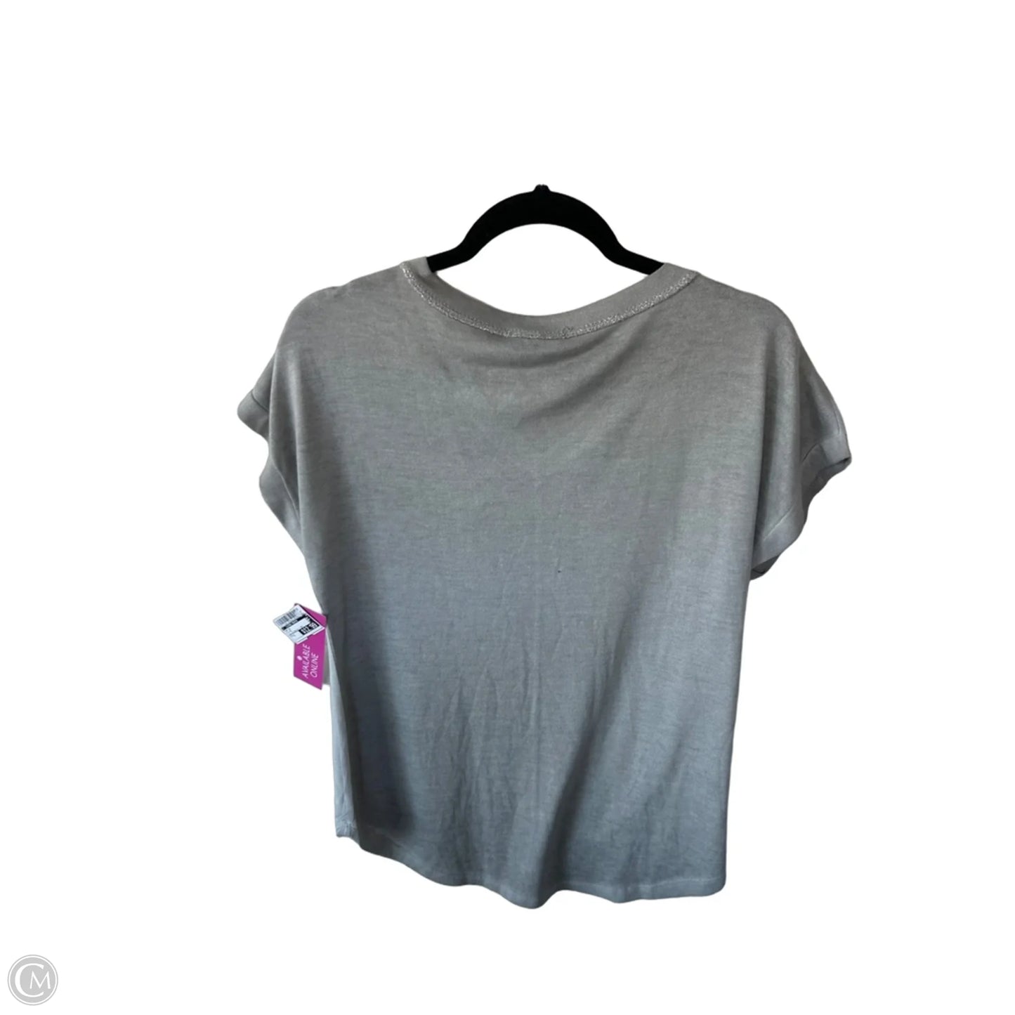 Top Short Sleeve By Clothes Mentor In Silver, Size: S
