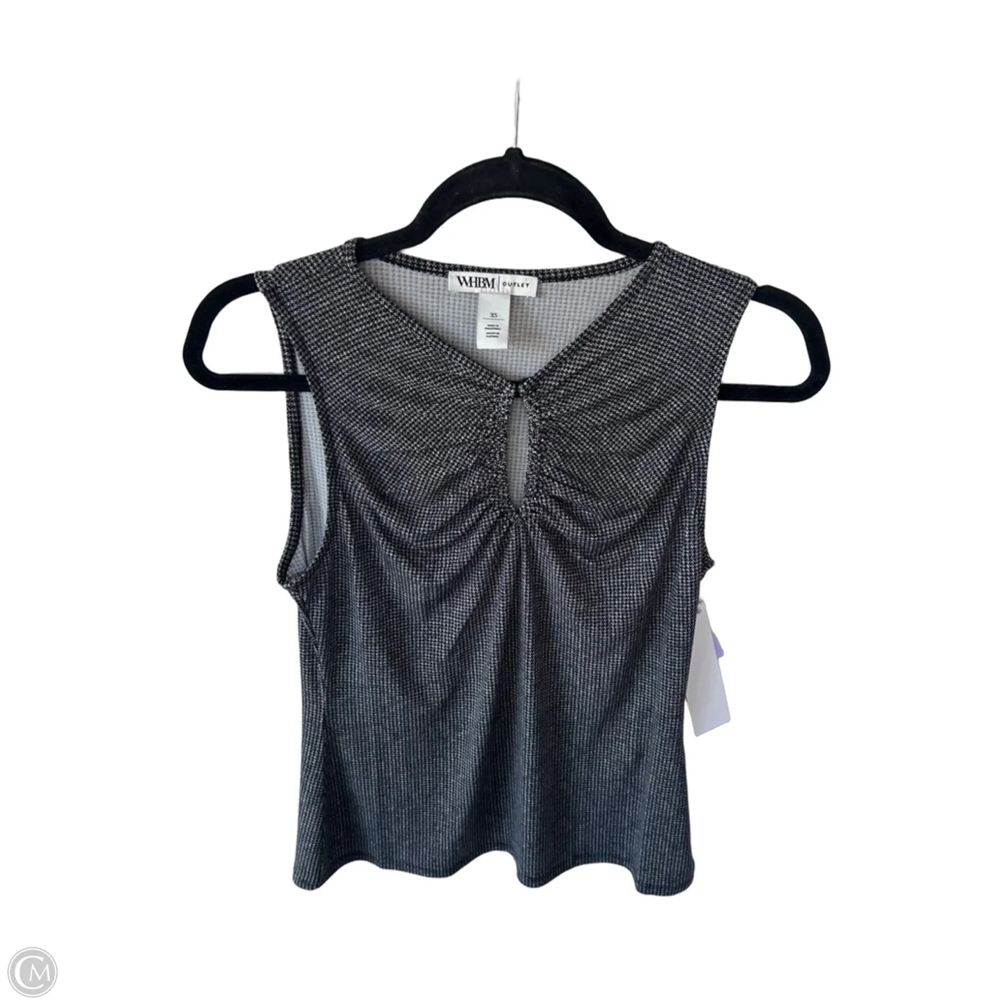 Top Sleeveless By White House Black Market In Black & Grey, Size: Xs