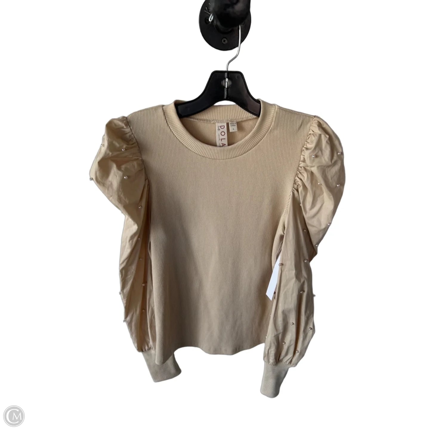 Top Long Sleeve By Dolan Left Coast In Tan, Size: S