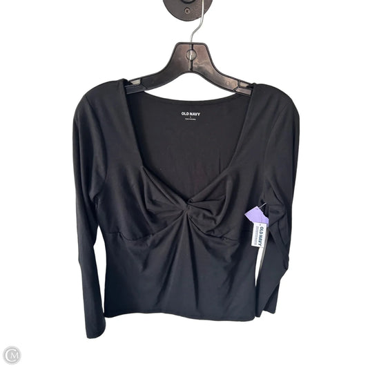 Top Long Sleeve Basic By Old Navy In Black, Size: L