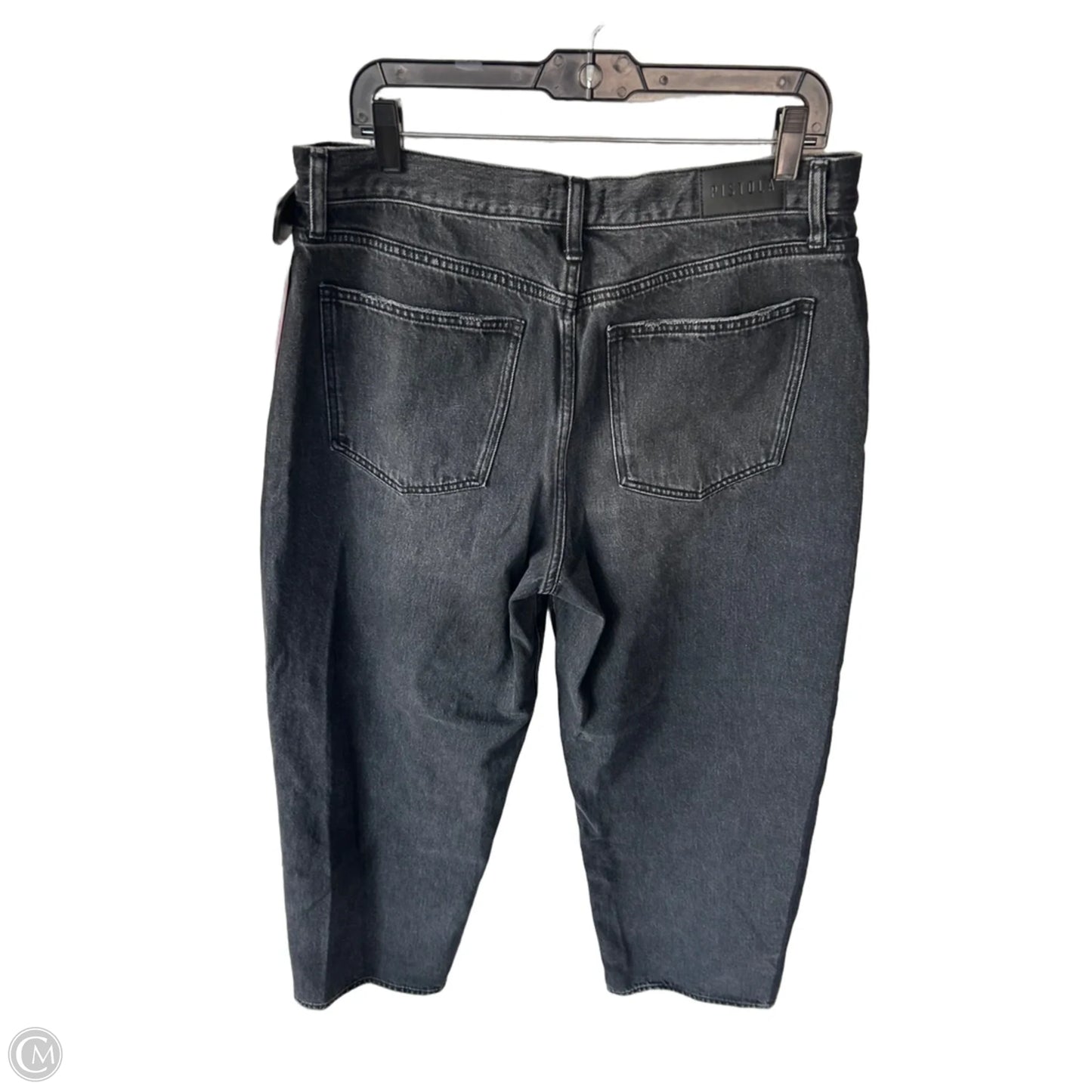 Jeans Wide Leg By Pistola In Black Denim, Size: 14