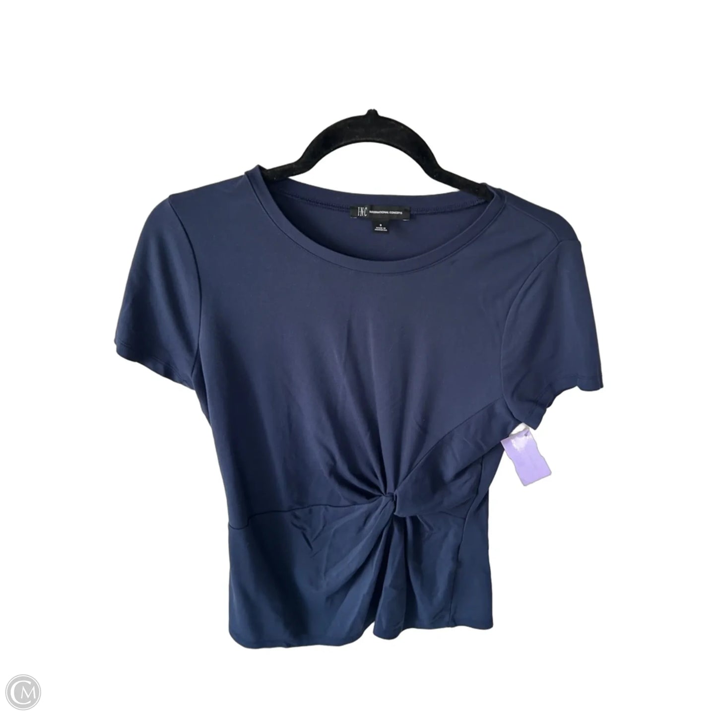 Top Short Sleeve By Inc In Navy, Size: S