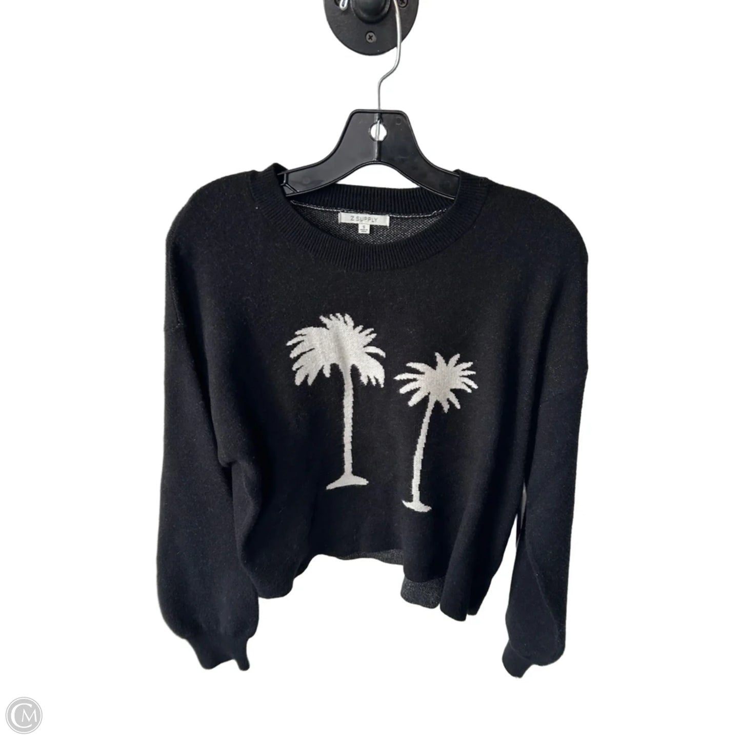 Sweater By Z Supply In Black & Cream, Size: S