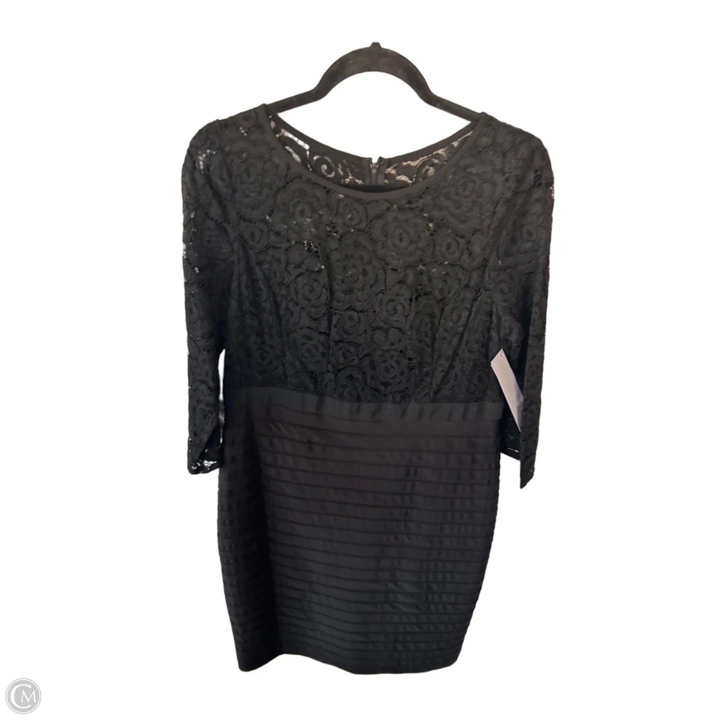 Dress Party Midi By Adrianna Papell In Black, Size: Xl