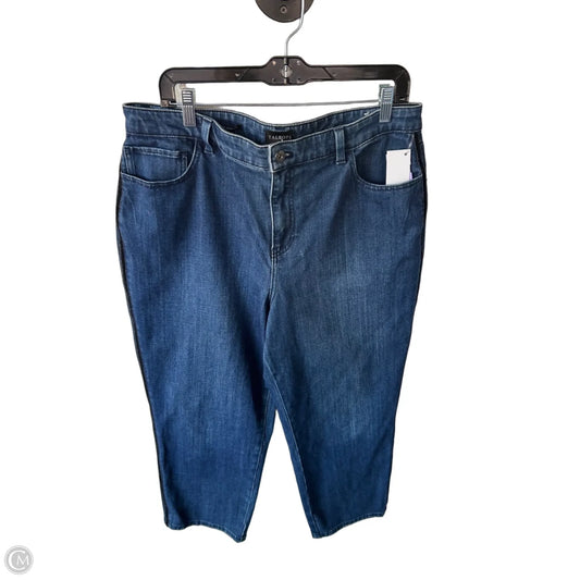 Jeans Straight By Talbots In Blue Denim, Size: 16