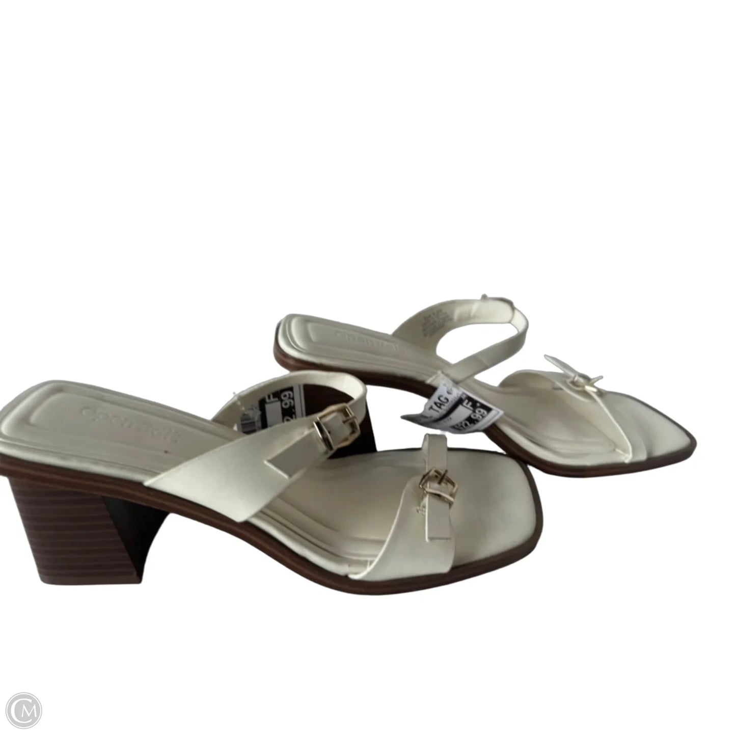 Sandals Heels Block By Open Edit In White, Size: 6.5