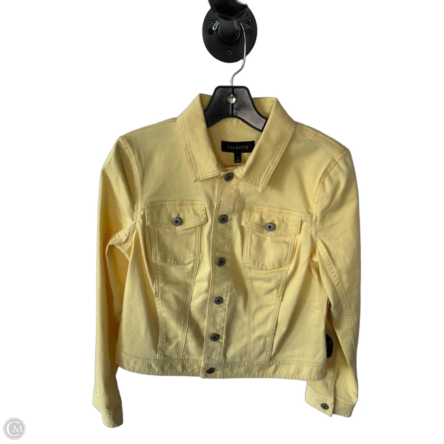 Jacket Denim By Talbots In Yellow Denim, Size: S