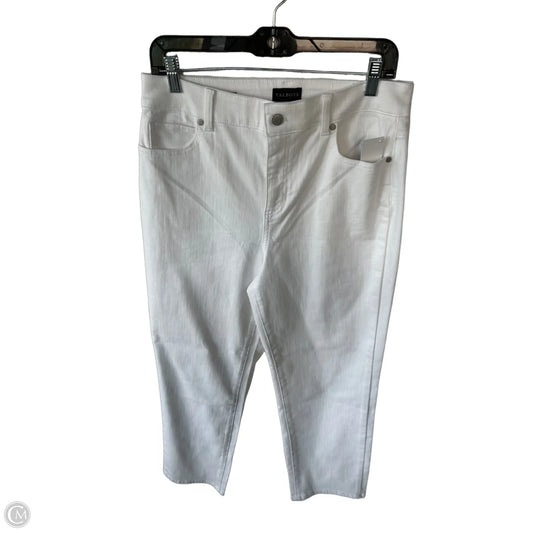 Jeans Straight By Talbots In White Denim, Size: 10p