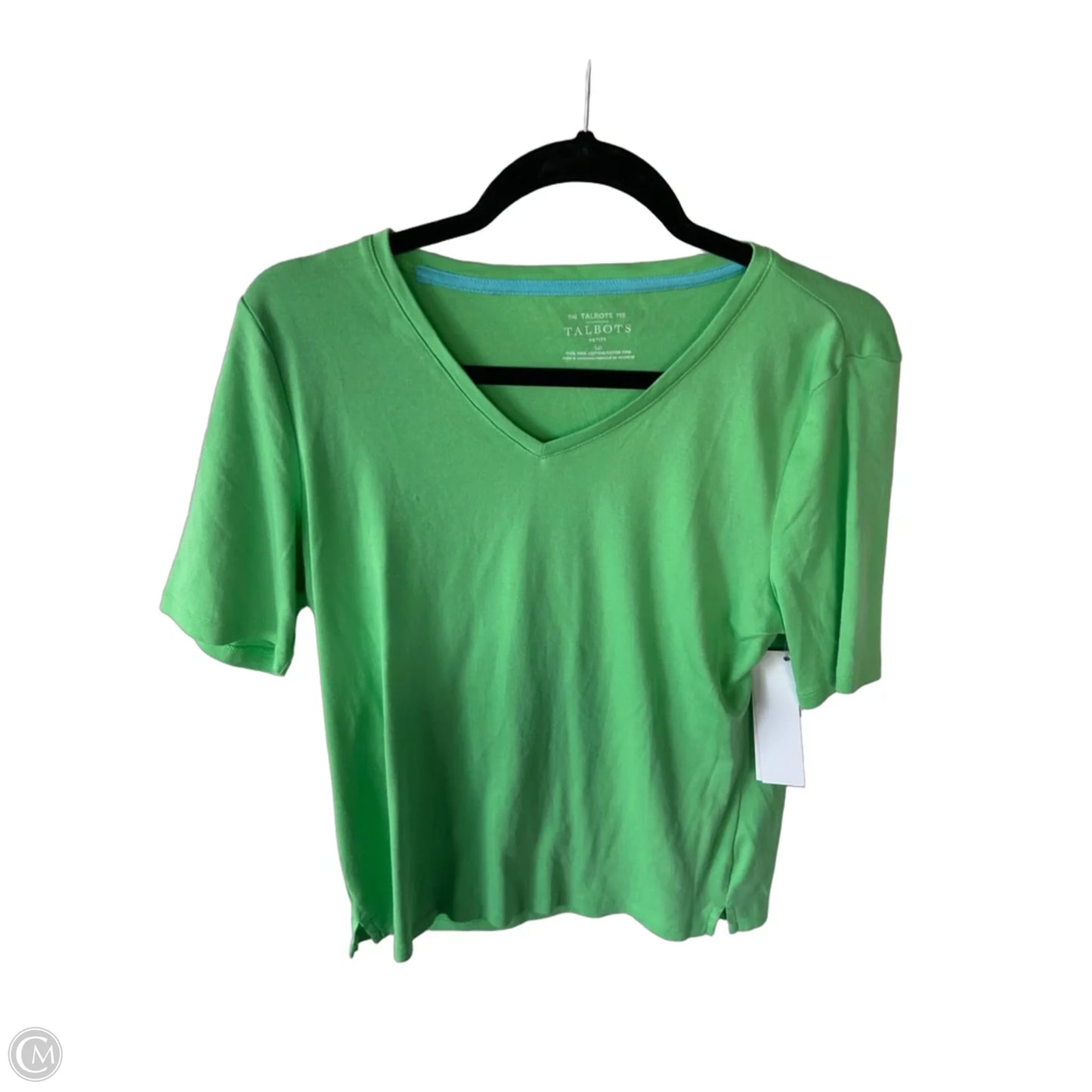 Top Short Sleeve Basic By Talbots In Green, Size: Lp