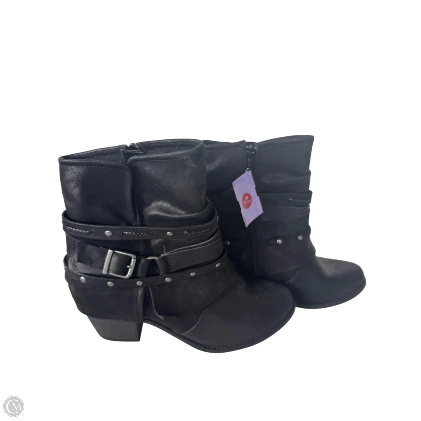 Boots Mid-calf Heels By So In Black, Size: 9