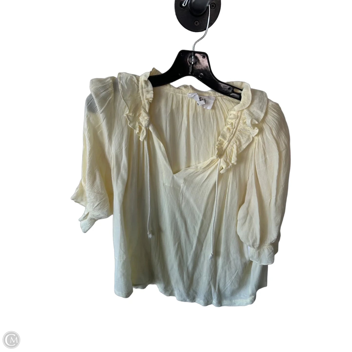 Top Short Sleeve By Cmb In Yellow, Size: Xs